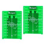 Magpie Laser Target Card Plate - Enhanced Visibility and Accuracy with Magnetic Super-Slim Plates, Measurement Scale in Both Inches and Centimeters, Designed for Both Red and Green Laser Devices