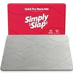 Simply Slap Diatomaceous Stone Bath Mat - Absorbent & Slip-Resistant Stone Shower Mat, Modern Bathroom Mat for Hygiene and Style