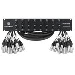 PRORECK Rack Mount TRS XLR Combo Splitter Snake Cable, Suitable for Live, Recording, Stage, Studio (15 Foot x 15 Foot - 16 Channel) PR-16-1515