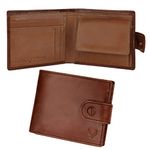 PELLE TORO All-in-One Handmade Mens Wallet, RFID Blocking Wallet with Coin Pocket, Fine Leather Card Wallet for Men with 8 Slots and Zip Section, in Wooden Mens Gift Box, Brown & Tan Wallet