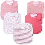 KiddyStar Double Layer Baby Bibs | Ideal For Drooling, Teething, Feeding Infants | Organic Cotton, Thick, Snap Closure