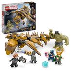 LEGO Marvel The Avengers vs. The Leviathan, Buildable Kids’ Toy, Hulk Figure plus Captain America, Loki, Black Widow and Chitauri Minifigures, for Boys and Girls Aged 7 and Over 76290