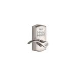 Kwikset SmartCode 955 Keyless Keypad Door Auto Lock with Handle, Electronic Lever Deadbolt Alternative, Three Entry Mode, Disabled Passage, SmartKey Re-Key Security, Satin Nickel