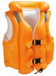 Enorme Swim Vest for Kids | Adjustable Inflatable Floating Jacket | Swimming Aid for Children | Durable PVC Life Vest with Double Buckle & Neck Support | Ideal for Pool & Beach Use - (Pack of - 1)