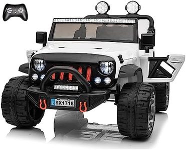 VOLTZ TOYS 2 Seater Ride On Car, 12V Electric Car for Kids, Electrical Jeep with 2 Seats, Full LED Lights, Parental Remote Control, MP3 Player (White)