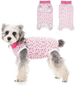 FEimaX Dog Surgery Recovery Suit Female and Male Spay with Pee Hole, Pet Body Suits for Puppy After Spayed, Neuter Surgical Onesie for Small and Medium Dogs Cats, Alternative Bandages E-Collar & Cone