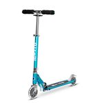 Micro Kickboard | Sprite LED | 2 Wheeled | Fold-to-Carry | Lightweight Swiss-Designed Micro Scooter | Light-Up Wheels| Children and Teens, Ages 6+