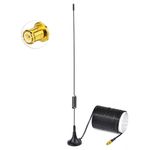 Eightwood DAB Car Aerial DAB Aerial MCX Adapter 5dbi Car Digital Radio Auto DAB Antenna with 500cm Extension Cable for DAB Car Radio Pioneer Clarion Kenwood Alpine JVC