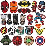 22PCS Iron on Patches for Clothes Assorted Styles Decorative Embroidered Sew On Cartoon Anime DIY Patches Applique Patch Repair