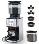 Homtone Conical Burr Coffee Grinder Electric for Portafilter, 51 Precise Grind Settings Bean Coffee Grinder for Espresso/Drip/Pour Over/French Press, Anti-Static, 12 Cup