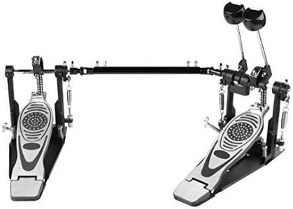 Double pedal Bass drum pedal,Double Chain Drum Step on Hammer, Bass Drum Pedal come with 2 PCS Drum Beater Stick & Drum Key