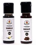 Bakefrillz Vanilla and Chocolate Food Flavor Essence 30 ml x 2 for Cake Baking, Ice creams, puddings, cookies