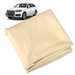 Super Absorbent Chamois Leathers for Cars, Natural Shammy Leather Cloth Fast Drying, Soft Car Chamois Cleaning Cloth, Chamois Leather Cloth for Windows, Large-1 Pack 60x40cm