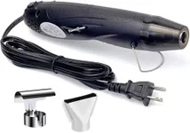 FloweryOcean Mini Heat Gun+Reflector Nozzle Kit 350W Fast Heat Hot Air Gun Overload Protection 2 Temp Setting 392°F-662°F & 6.6Ft Long Cable for Craft Shrink WrappingTubing Stripping Paint