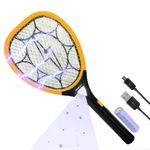 Mr. Right Mosquito Bat Racket, Advanced 600mAh Lithium-ion Rechargeable Mosquito Bat with LED