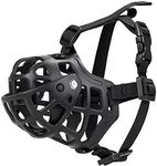 Silicone Rubber Basket Muzzle for Dogs, Anti-Chew Biting Barking, Soft, Adjustable, Breathable, Safety Mask for Small, Medium, Large Dogs, Mouth Cover