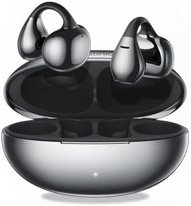 M31 Open Ear Earbuds Wireless Clip On Headphones, Lightweight 5g Fit Omni Tap Control Powerful Sound 68H Play Bluetooth 5.4 Dual Device Sync AI Clear Calls IPX5 Waterproof for Small Ears Sports Work