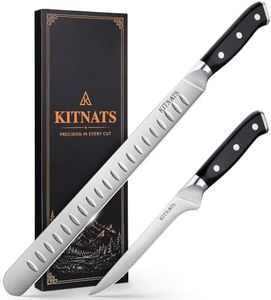 KITNATS BBQ Carving Knife Set for Meat Cutting, Brisket Slicing & Trimming