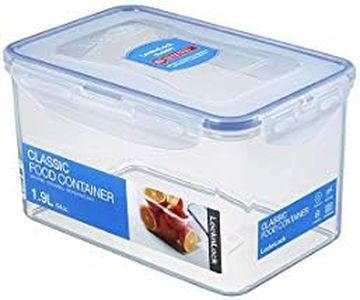 LOCK & LOCK Easy Essentials Food Lids/Pantry Storage/Airtight Containers, BPA Free, Rectangle - 8 Cup - for Cookies, Clear