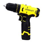 STANLEY SCH10D1-IN(12V) Brushed Cordless Hammer Drill Driver, 1x2Ah Battery & 1.5A Charger,LED Light,Variable Speed Trigger Switch,Forward/Reverse Button,10mm Chuck,Clutch Setting 20+1,1 Year Warranty