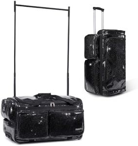 Fanwoli 28" Foldable Dance Bag with Rack, Rolling Competition Duffel