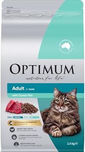 Optimum Adult Ocean Fish Dry Cat Food, 1.4 kg (Pack of 4)