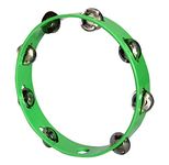 SM'SAI MUSICALS Khanjari Tambourine Hand Percussion Musical Instrument, Green