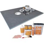 Nassboards Premium PRO Wetroom Shower Tray & Kit - Waterproof and Watertight Design with Drain and Installation Guide Including Sealing Tape, Grate, Base XPS Quality Standard with DVD Instructions