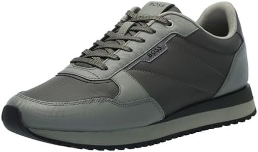 BOSS Men's Kai Retro Style Low Profile Sneaker, Dark Kiwi, 7