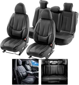 VEVOR Seat Covers, Universal Car Seat Covers Full Set Seats, Front and Rear Seat, 13pcs Faux Leather Seat Cover, Full Enclosed Design, Detachable Headrest and Airbag Compatible, for Most Car SUV Truck