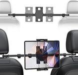 Car Headrest Tablet Mount Holder, Stretchable Backseat Tablets Stand for Kids, 360° Adjustable Travel iPad Holder Compatible with iPad Pro Air Mini, iPhone, Galaxy Tabs, Switch All 4.7-12.9'' Devices