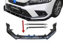 Gloss Front Bumper Lip Chin Spoiler for Honda Civic Sedan Front Diffuser Splitter ABS 11th Gen 2021-2024