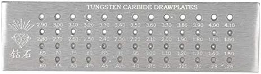 Wire Drawplate Tungsten Carbide Wire Draw Plate With 52 Round Holes, 0.26-4.10mm Tungsten Carbide Wire Drawplate For Jewelry Wire Making