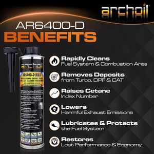 Archoil AR6400-D MAX Diesel DPF & Injector Cleaner – 400ml High Strength