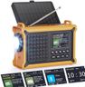 ROCAM DAB Solar Wind-Up Radio with Hand Crank Power, 12000mAh Rechargeable Radio with Bluetooth 5.0, 2.4" LCD Color Display, 5W Flashlight with 120dB SOS for Survival Emergency Camping
