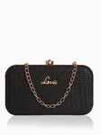 Lavie Women's Sparkle Framed Clutch Black Ladies Purse Handbag