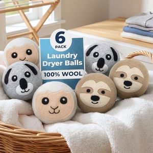 Best Brands Wool Dryer Balls, 6-Pack, Reusable