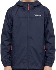 Arctix Kid's Stream Waterproof Rain Jacket, Wind Resistant Rain Jacket for Outdoor Activities (Nautical Navy, Kids L)
