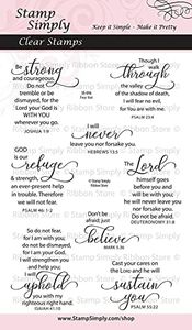 Stamp Simply Clear Stamps Fear Not Encouraging Words Christian Religious 4x6 Inch Sheet - 8 Pieces