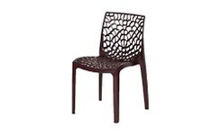 RW REST WELL Web Designer Plastic Chair (Set of 1 pc, Brown)