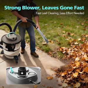 BLUEMARS Ash Vacuum Cleaner 20L – 1000W Stainless Steel, HEPA Filter, Blower, Wheels