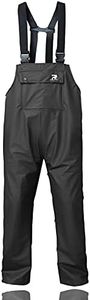 RainRider Rain Pants for Men Women Waterproof Rain Gear Bib Overalls Trousers for Fishing Hunting(Black,Small)