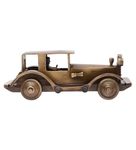 Two Moustaches Brass Vintage Motor Car Showpiece, Figurine for Home Decor, Brass Antique Showpieces for Home,Antique Brown, Pack of 1