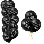 40 PCS Abusive Balloons, 12"/40 Pack with 10 Different Rude and Offensive Phrases, Funny Abusive Old Age Ballons for Birthday Party, Adult Party Decoration Balloons with Sarcastic Phrases