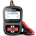 FOXWELL BT100 Pro Car Battery Tester 12V Automotive 100-1100CCA Digital Battery Analyzer Detect Health Faults, High-Precision Battery Load Tester for Car Marine Motorcycle ATV SUV Boat Yacht