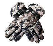 PinKit Warm Snow and Wind Proof Winter Gloves for Men Protective Warm Hand Riding, Cycling, Bike Motorcycle Gloves Grey Color