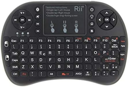 Rii Mini i8+ Bluetooth + Wireless (layout ITALIANO) - Mini Tastiera retroilluminata con touchpad, USB Wireless + Bluetooth, compatibile con Smart TV, TV Box, Tablet, Smartphone, Console, PC, Fire TV