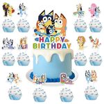 yumcute 25 Pcs Party Cake Toppers Cartoon Birthday Cake Toppers for Boys Girls Party Supplies Decorations Cupcake Toppers for Kids Birthday Baby Shower