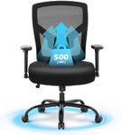 MAISON ARTS Ergonomic Mesh Office Chair, Mid-Back Computer Desk Chairs with Lumbar Support, 500 lbs Capacity Swivel Chair with 3D Adjustable Arms, Wide Comfy Seat and Wheels