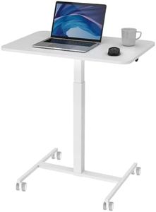 Altus Premium Sit Stand Desk Mobile Laptop TableAdjustable Height Office Rolling Workstation (Mobile Desk)